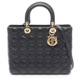 2-Way Handtasche Christian Dior Dior Lady Large Cannage