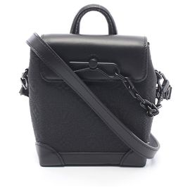 Borsa a tracolla Louis Vuitton Nano Steamer Monogram Taurillon Noir