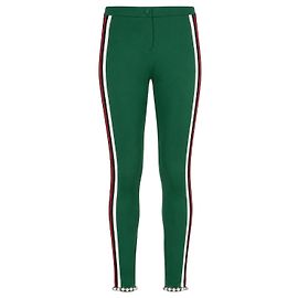 Gucci Spring 2017 Runway Jersey Jogginghose in Grün mit Perlenbesatz