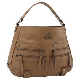 Borsa a Spalla BURBERRY in Pelle Marrone con Dettagli Dorati Auth ep15306A