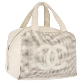 CHANEL COCO Borsa a mano in pelle Avorio Argento CC Autentica 192801