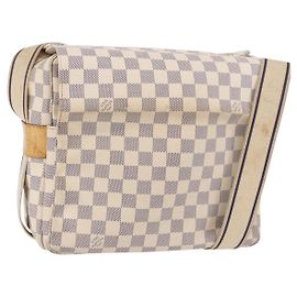 LOUIS VUITTON Borsa a tracolla Damier Azur Naviglio N51189 LV Auth 192113