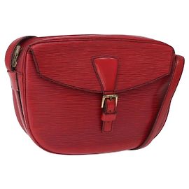 LOUIS VUITTON Epi Jeune Fille MM Bolso de Hombro Rojo M52157 LV Auth 192062