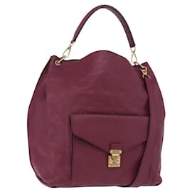 LOUIS VUITTON Borsa a Spalla Monogram Empreinte Metis Rosso Vinaccia M40813 Auth ka5209V