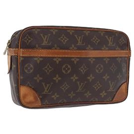 LOUIS VUITTON Monogram Compiegne 28 Clutch Bag M51845 LV Auth 192938