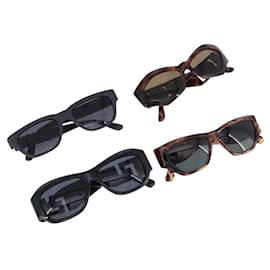 VERSACE Sonnenbrille Kunststoff Metall 4 Set Black Gold Auth SW2624 - Versace