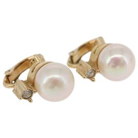 Pendientes Christian Dior metal Gold Tone Auth ka5253