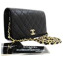 CHANEL Borsa a Spalla Small Full Flap con Catena Clutch Trapuntata Nera