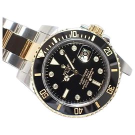 ROLEX Submariner date SS xYG combination black8P diamond 116613GLN '12 Herren