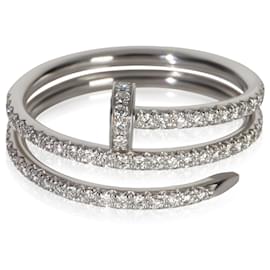 Anello Cartier Double Juste un Clou in oro bianco e diamanti, modello piccolo