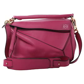 Piccola borsa a 2 vie in pelle LOEWE Puzzle rosa
