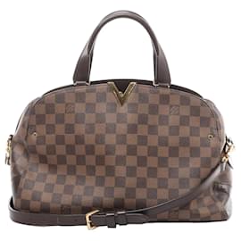 Bolso de mano 2Way Louis Vuitton Kensington Bowling Damier Ebene Marrón N41505