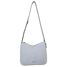 Michael Kors Nyla Schultertasche aus Glattleder und Wildleder hellblau