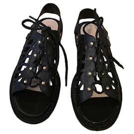 Sandali Dior in pelle nera