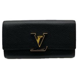 Cartera larga en piel Taurillon negra Louis Vuitton