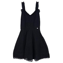 Chanel by Karl Lagerfeld SS17 Little Black A-Line Lace Mini Dress