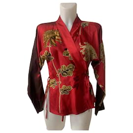 Gucci by Tom Ford – Printed Silk Wrap Kimono Jacket Spring/Summer 2001 Collection
