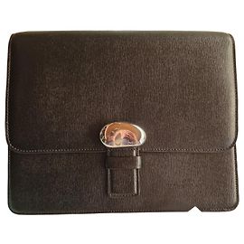 Tiffany & Co. Bean Clutch aus Leder und Silber