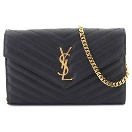 Portafoglio con catena Cassandra di Saint Laurent