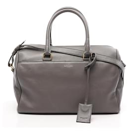 Borsa a 2 vie in pelle grigia Yves Saint Laurent