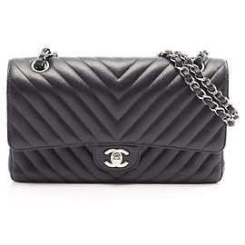 Borsa a tracolla Chanel Chevron V-stitch Double Flap