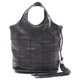 Borsa Chanel Chocolate Bar con coulisse e frange