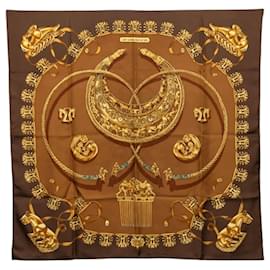 Hermès Sciarpa Hermes Carre 90 LES CAVALIERS D'OR