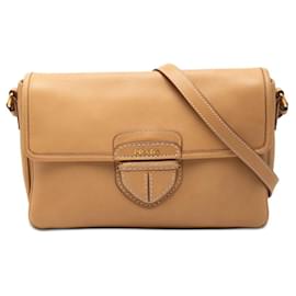 Borsa a tracolla con placca logo Triangle Prada