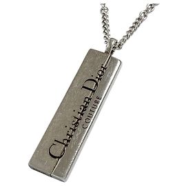 Collana con pendente a piastra da uomo Christian Dior in argento 925