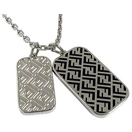 Fendi Men's Hexagon Pendant Long Necklace