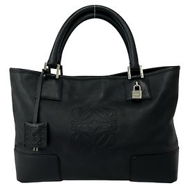 Mini borsa tote in pelle con logo Anagram Loewe