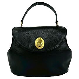 Borsa a mano Christian Dior Vintage in pelle nera