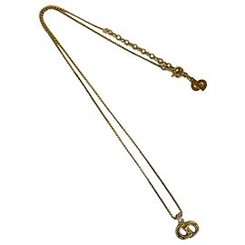 Collana Christian Dior con logo CD placcato oro