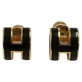 Brincos Pop H HERMES em Ouro e Preto - Hermès