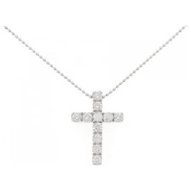Autre Marque Collana con Croce in Diamanti Au750 Ponte Vecchio