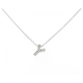 Autre Marque Collana a Y con iniziale in diamante Au750