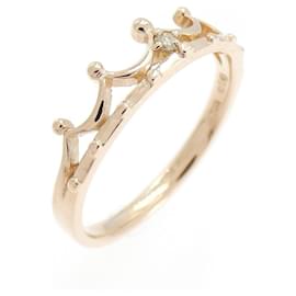 ete K10 Pink Gold Diamond Ring - Autre Marque