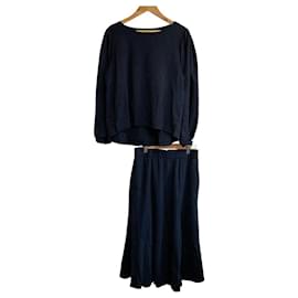 Autre Marque Conjunto de Top de Punto y Falda Kumikyoku