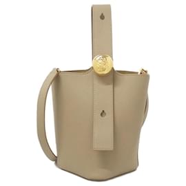 Mini borsa bucket Pebble in pelle di vitello Loewe