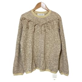 Autre Marque Ray Beams Melange Strickpullover mit Fransen