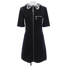 Louis Vuitton Strickkleid mit Reißverschluss und besticktem Kragen