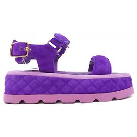 Sandali in pelle di vitello scamosciata Chanel