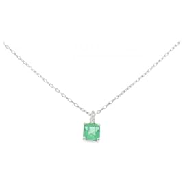 Autre Marque Collana in platino PT950, smeraldo e diamante