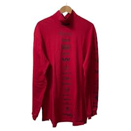 T-shirt a collo alto in cotone con logo multi Balenciaga