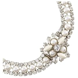 Collana Miu Miu con strass e perle finte