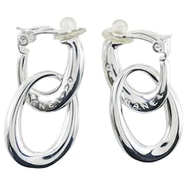 Orecchini Chanel Double Hoop Silver 925