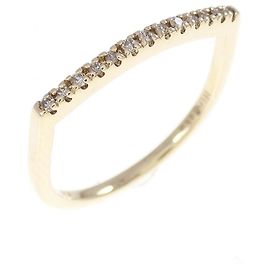 Autre Marque Hirotaka U Shape K10 Gelbgold Diamantring