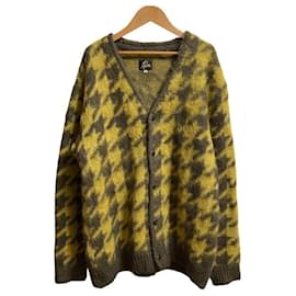 Autre Marque Cardigan in mohair con grande pied-de-poule Needles