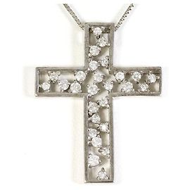 Autre Marque Collana in oro bianco Au750 e diamanti