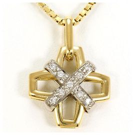 Autre Marque Collana in oro giallo e bianco Au750 con diamanti